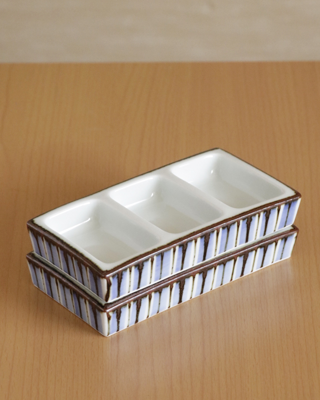 砥部焼の和食器 梅山窯の角皿【砥部工房 からくさ】