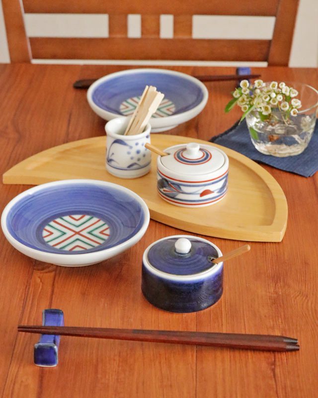 砥部焼の和食器 梅山窯の薬味入れ【砥部工房 からくさ】