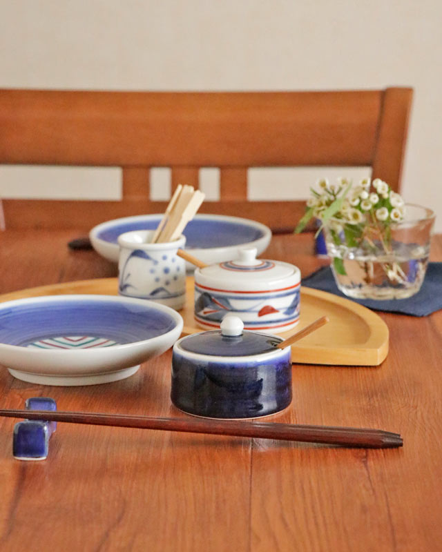 砥部焼の和食器 梅山窯の薬味入れ【砥部工房 からくさ】