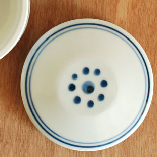 砥部焼・梅山窯　太陽柄の二段ふた物（小）の蓋