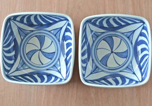 【ラッピング不可】 砥部焼の和食器 からくさ】 【砥部工房 梅山窯の大鉢 工芸品