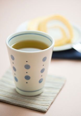 梅山窯　水玉のコップ