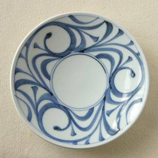 からくさのコーヒーカップ　ソーサー上から