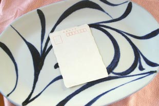 砥部焼の和食器 梅山窯の大皿 【砥部工房 からくさ】