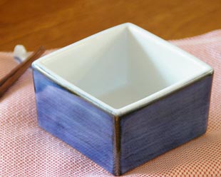 梅山窯　藍色の小鉢