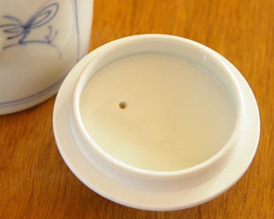 砥部焼・梅山窯 なずなの切立急須の蓋