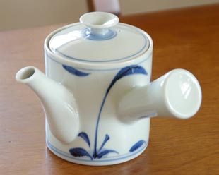 梅山窯　太陽柄の切立急須