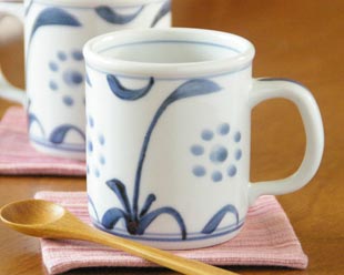 梅山窯　太陽柄のマグカップ