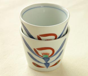 あか花のそばちょこ　重なり