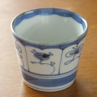 梅山窯　縁なずなのそばちょこ