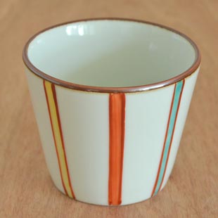 砥部焼・梅山窯　カラーのそばちょこ