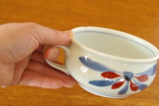 砥部焼の和食器 梅山窯のスープカップ 【砥部工房 からくさ】