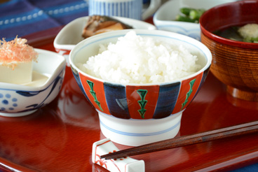 梅山窯　赤笹の茶碗(小)