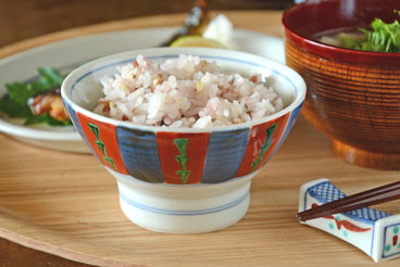 梅山窯　赤笹の茶碗(小)