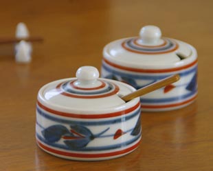 砥部焼の和食器 梅山窯の薬味入れ 【砥部工房 からくさ】