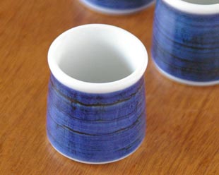 梅山窯　藍色のようじたて