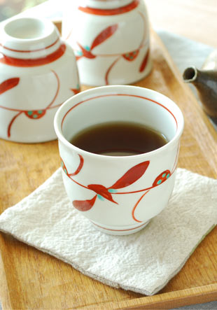 砥部焼　赤笹の湯呑