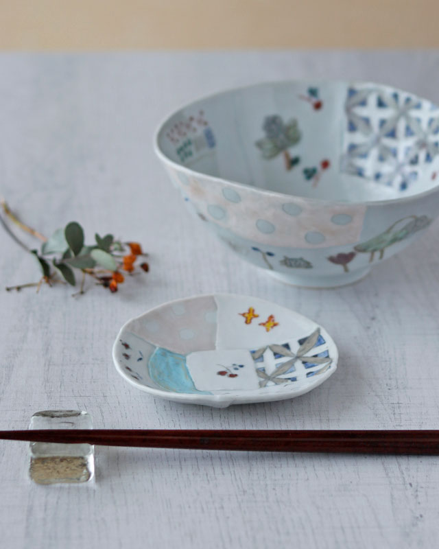 【新品未使用】砥部焼　生石窯　西山千代子　貼り合わせ 鉢 新品未使用】砥部焼 生石窯 西山千代子 貼り合わせ 鉢 - メルカリ