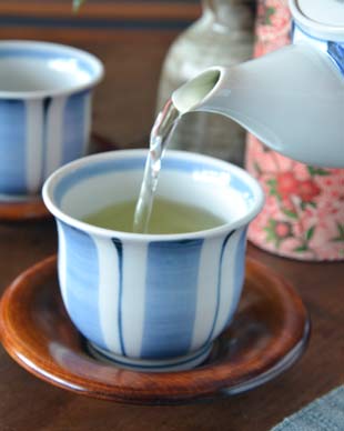 香川漆器 茶托にはけめ文の湯呑