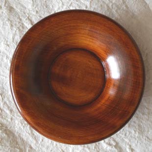 香川漆器 あさがお茶托を上から見て