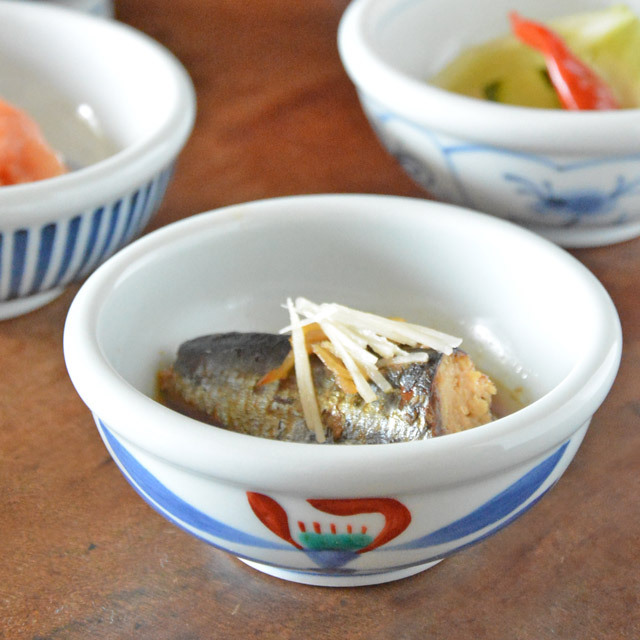 和食器・砥部焼 赤花の玉ぶち鉢(3寸)