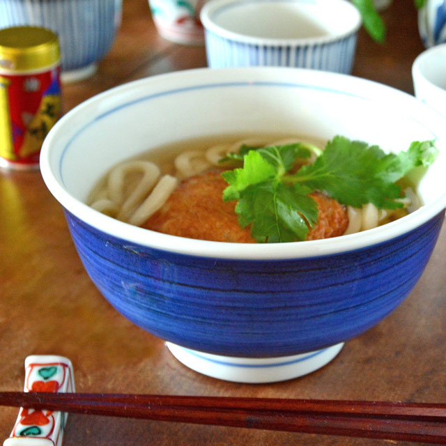 和食器・砥部焼 藍色の丼鉢(5.2寸)
