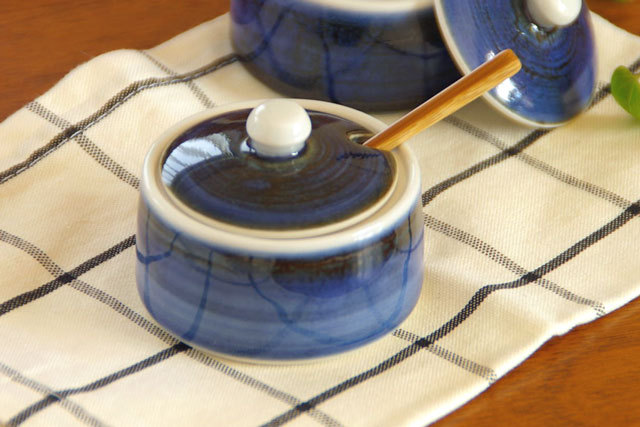 和食器・砥部焼　藍色の薬味入れ