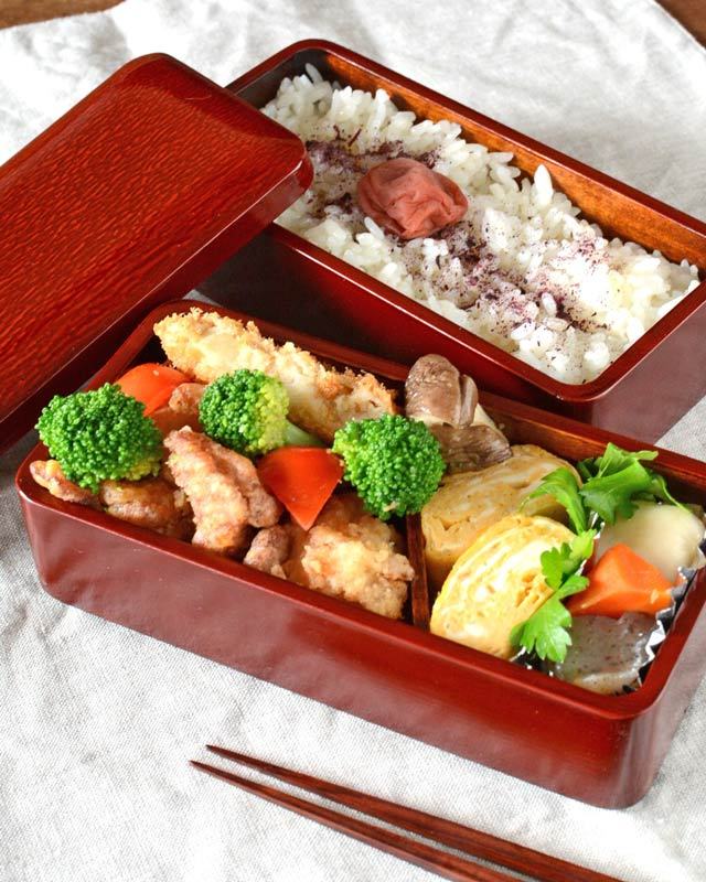 香川漆器 プチ二段弁当箱(後藤塗)