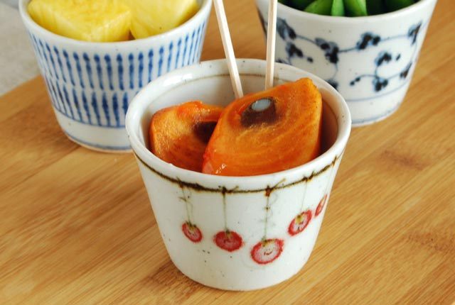 和食器・砥部焼　吊るし柿のそばちょこ(小)