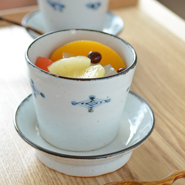 和食器・砥部焼 菱文の古砥部そばちょこ