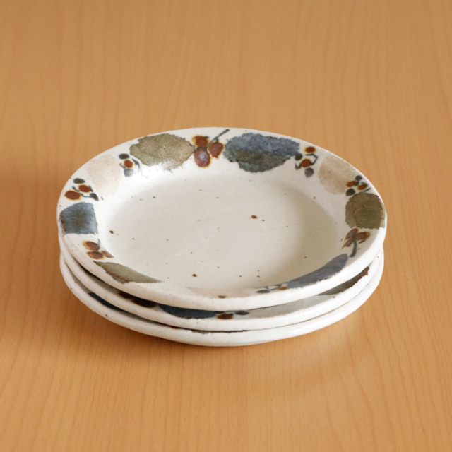 砥部焼　森陶房　菓子器　食器　お皿　5枚セット 砥部焼の和食器 森陶房の銘々皿 【砥部工房 からくさ】
