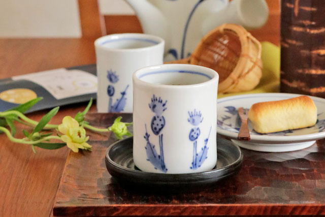 砥部焼の和食器 森陶房の湯呑 【砥部工房 からくさ】