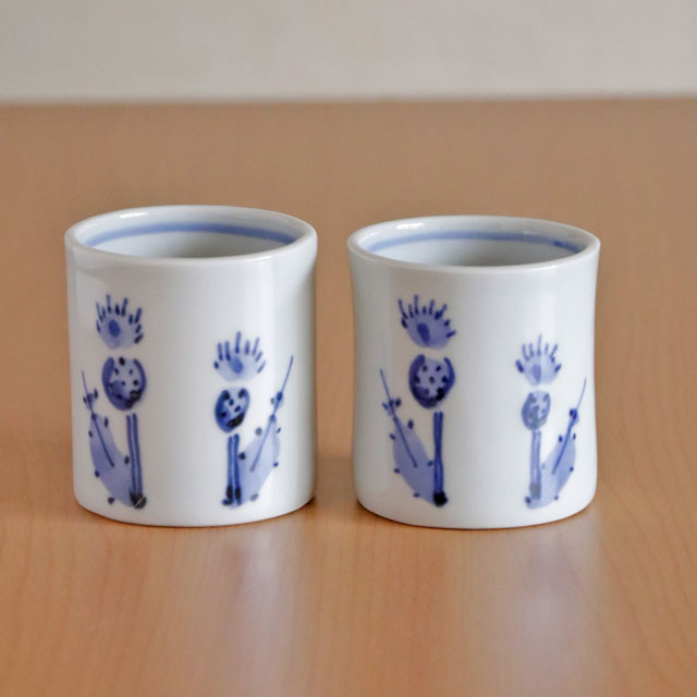 砥部焼の和食器 森陶房の湯呑 【砥部工房 からくさ】