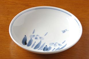 砥部焼・森陶房　あやめの大皿