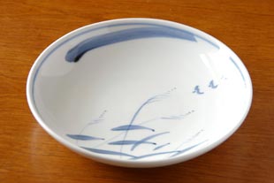 砥部焼・森陶房　すすきの大皿