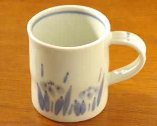 森陶房　あやめのマグカップ