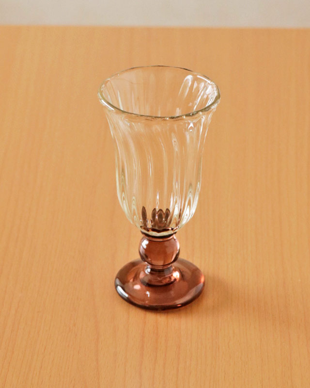アンティークグラス　レーマーグラス　茶色　吹きガラス　R1340ダI アンティークグラス レーマーグラス 茶色 吹きガラス R1340ダI