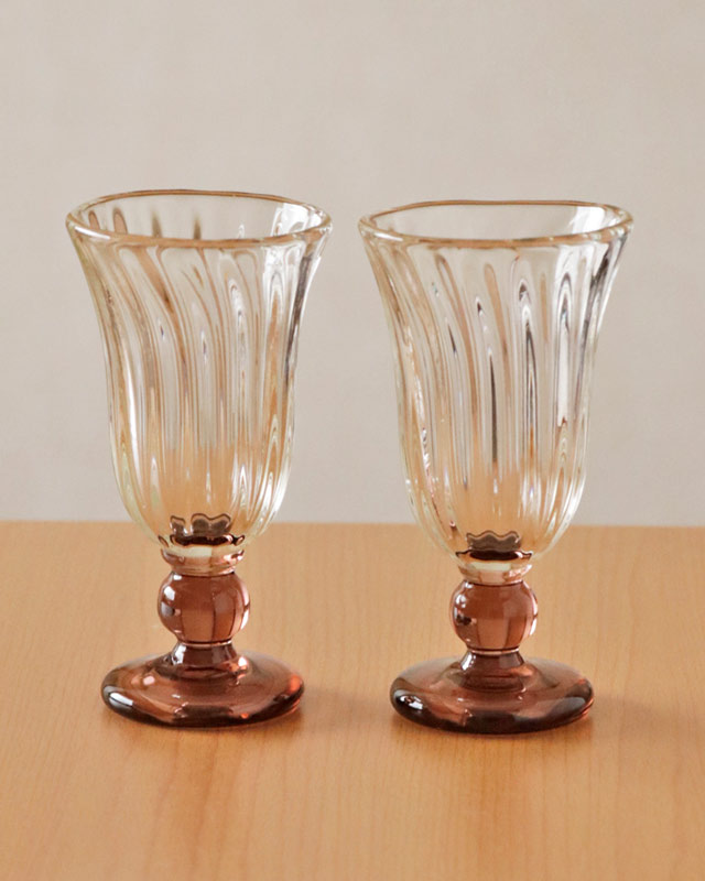 吹きガラス 村上恭一のワイングラス 【砥部工房 からくさ】