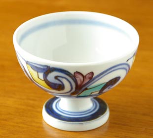 西岡工房　花からくさの馬上杯