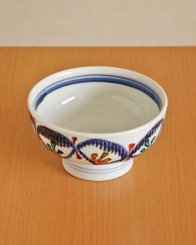砥部焼　西岡工房　中鉢 砥部焼 西岡工房 中鉢（花朱絵）【和食器通販e-tobeyaki.com】