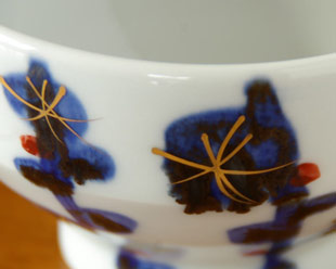 砥部焼・西岡工房 梅林の茶碗