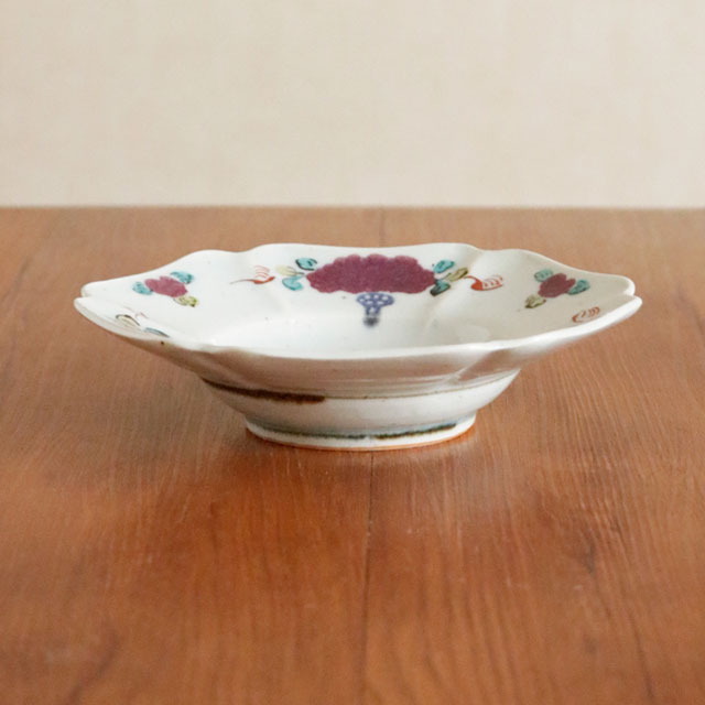 【新品・未使用】中田窯　六角浅鉢 砥部焼の和食器 中田窯の浅鉢【砥部工房 からくさ】