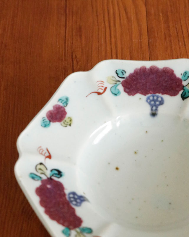 【新品・未使用】中田窯　六角浅鉢 砥部焼の和食器 中田窯の浅鉢【砥部工房 からくさ】