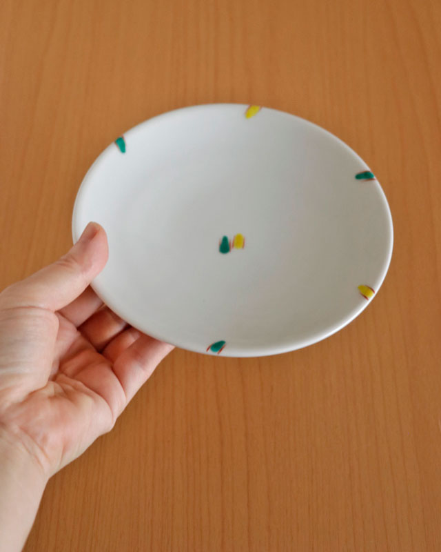 【新品未使用】砥部焼中田窯　5寸色絵２枚 砥部焼の和食器 中田窯の取皿【砥部工房 からくさ】