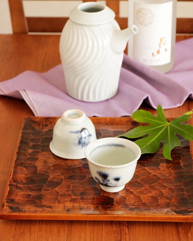 砥部焼　中田窯　器セット 砥部焼 中田窯・角鉢（釉裏紅加彩） 和食器通販 【e-tobeyaki.com】