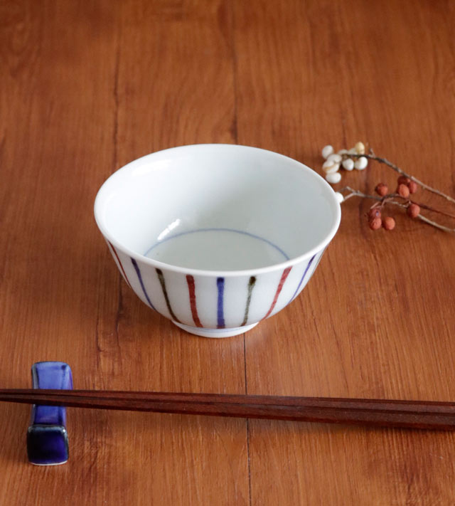 三色とくさの反茶碗 全体
