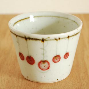 砥部焼・中田窯　吊るし柿のそばちょこ
