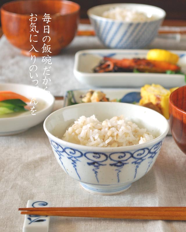 砥部焼・中田窯 ようらくの茶碗