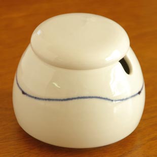 向井窯　白いシュガーポット