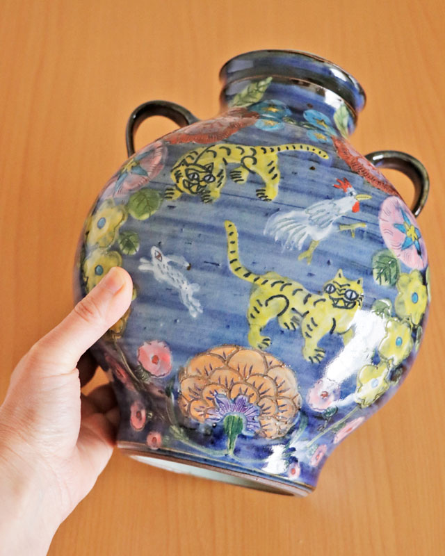 砥部焼の和食器 皐月窯の花器 【砥部工房 からくさ】